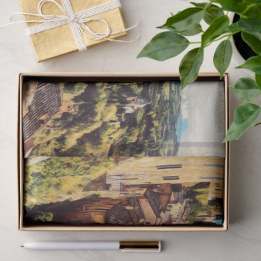 ldp MONTEPULCIANO - stad - panorama - Tissuepapier (Geschenk)