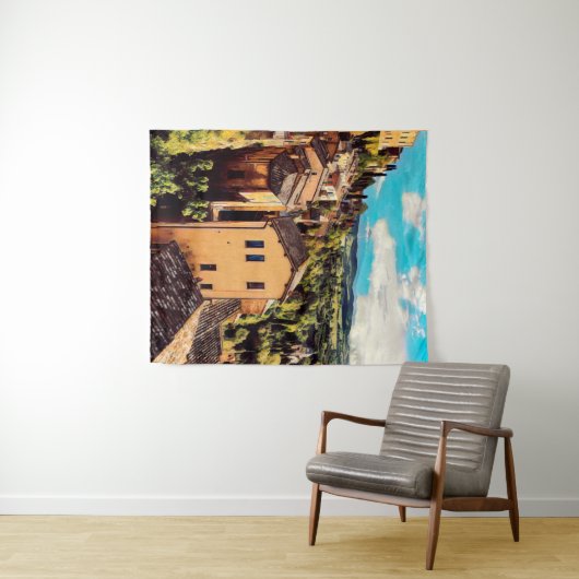 ldp MONTEPULCIANO - stad - panorama - Wandkleed (In Situ (horizontaal))