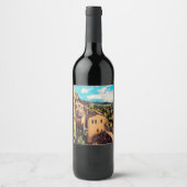 ldp MONTEPULCIANO - stad - panorama - Wijn Etiket (Voorkant)