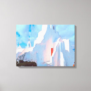 ldp MYKONOS - karakteristieke kerk - Canvas Afdruk