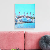 ldp MYKONOS - uitzicht van het zee van de windmole Canvas Afdruk (Insitu (Woonkamer))