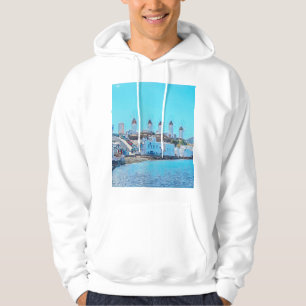 ldp MYKONOS - uitzicht van het zee van de windmole Hoodie