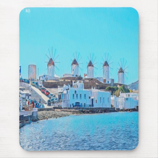 ldp MYKONOS - uitzicht van het zee van de windmole Muismat (Voorkant)