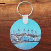ldp MYKONOS - uitzicht van het zee van de windmole Sleutelhanger (Voorkant)