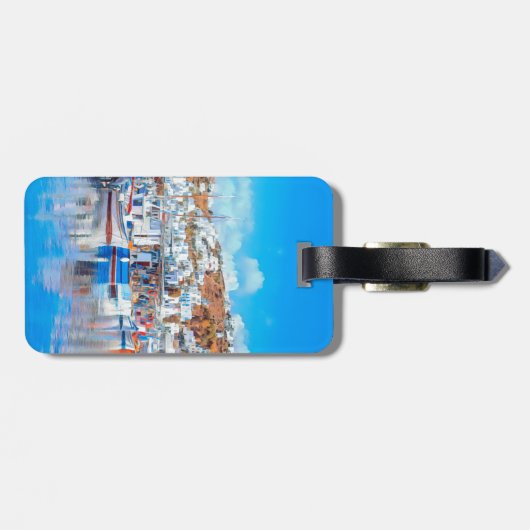 ldp MYKONOS - vissersboten - haven - panorama Bagagelabel (Achterkant horizontaal)