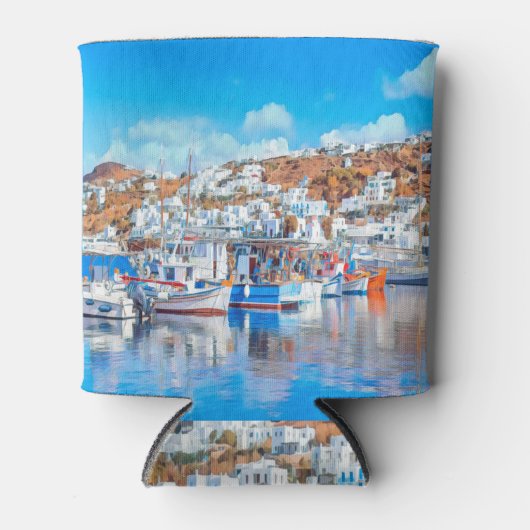 ldp MYKONOS - vissersboten - haven - panorama Blikjeskoeler (Voorkant)