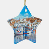 ldp MYKONOS - vissersboten - haven - panorama Keramisch Ornament (Rechts)