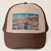 ldp MYKONOS - vissersboten - haven - panorama Trucker Pet (Voorkant)