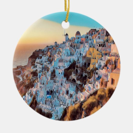 ldp OIA - sunset - Keramisch Ornament (Voorkant)