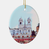 ldp PIAZZA DI SPAGNA - Rome - met bloemen - Keramisch Ornament (Rechts)