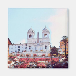 ldp PIAZZA DI SPAGNA - Rome - met bloemen - Magneet