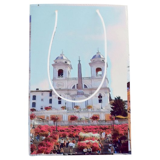 ldp PIAZZA DI SPAGNA - Rome - met bloemen - Medium Cadeauzakje (Voorkant)