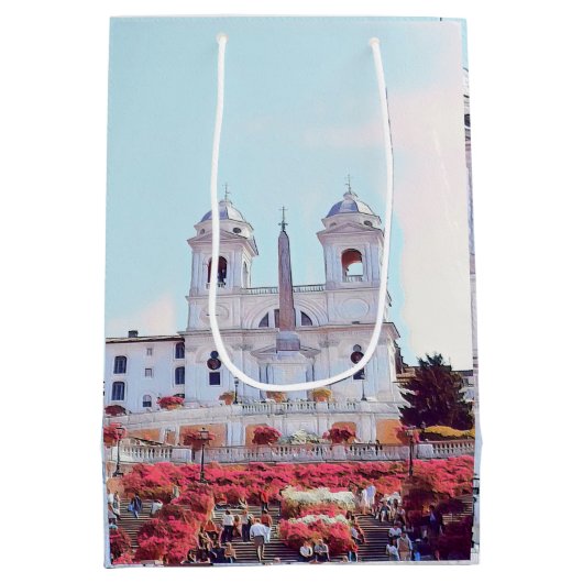 ldp PIAZZA DI SPAGNA - Rome - met bloemen - Medium Cadeauzakje (Achterkant)