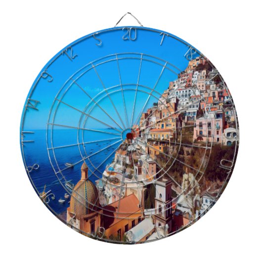 ldp POSITANO - Amalfi Coast - Panorama Dartbord (Voorkant)
