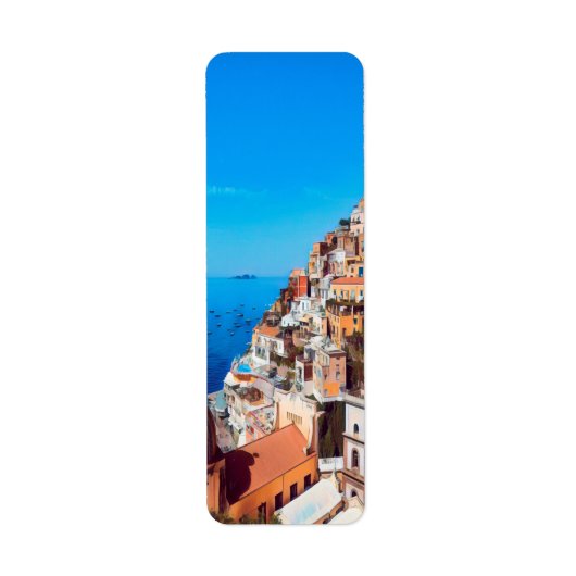ldp POSITANO - Amalfi Coast - Panorama Etiket (Voorkant)