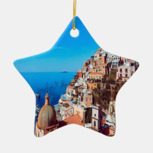 ldp POSITANO - Amalfi Coast - Panorama Keramisch Ornament (Voorkant)