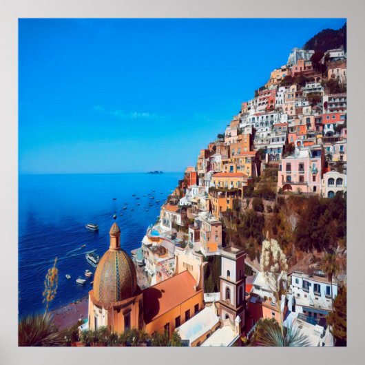 ldp POSITANO - Amalfi Coast - Panorama Poster (Voorkant)