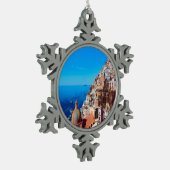 ldp POSITANO - Amalfi Coast - Panorama Tin Sneeuwvlok Ornament (Links)