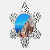 ldp POSITANO - Amalfi Coast - Panorama Tin Sneeuwvlok Ornament (Rechts)