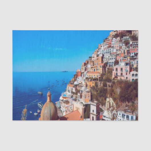 ldp POSITANO - Amalfi Coast - Panorama Tissuepapier (Voorkant)