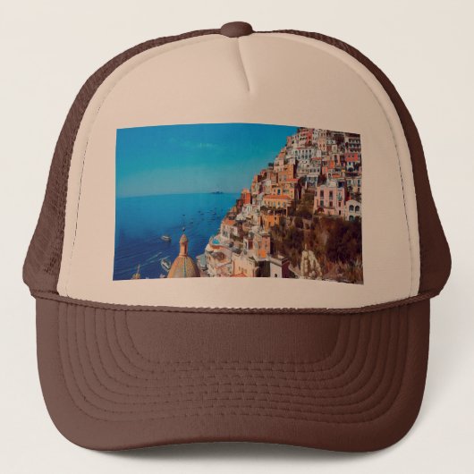 ldp POSITANO - Amalfi Coast - Panorama Trucker Pet (Voorkant)