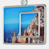 ldp POSITANO - Amalfi Coast - Panorama Verzilverd Omlijst Ornament (Links)