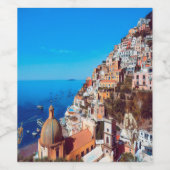 ldp POSITANO - Amalfi Coast - Panorama Wijn Etiket (Enkel label)