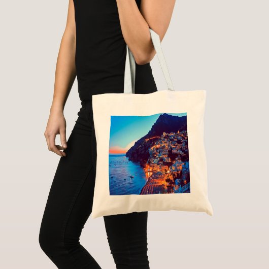 ldp POSITANO Amalfi Coast - sunset taken by Hotel Tote Bag (Voorkant (product))