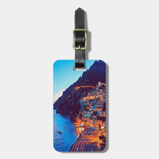 ldp POSITANO Amalfi Coast - zonsondergang door hot Bagagelabel (Voorkant verticaal)