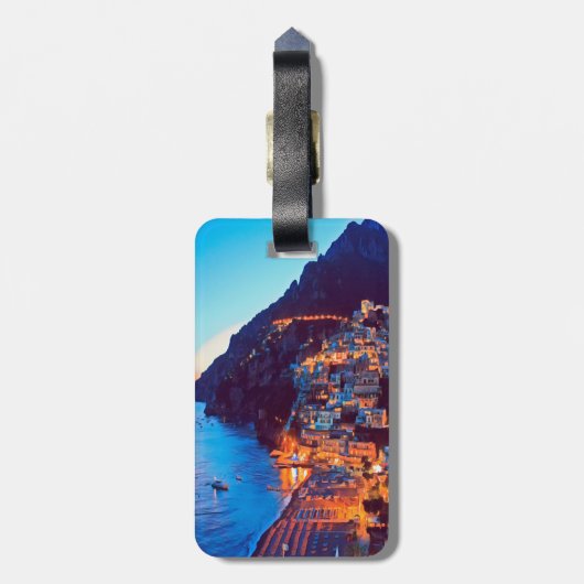 ldp POSITANO Amalfi Coast - zonsondergang door hot Bagagelabel (Achterkant verticaal)