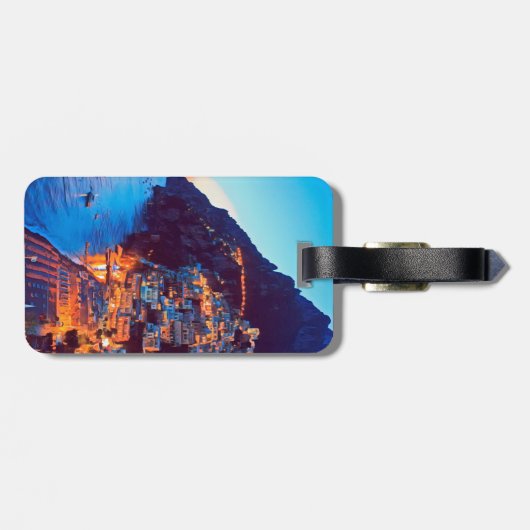 ldp POSITANO Amalfi Coast - zonsondergang door hot Bagagelabel (Achterkant horizontaal)