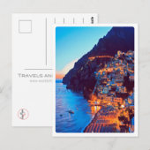 ldp POSITANO Amalfi Coast - zonsondergang door Hot Briefkaart (Voorkant / Achterkant)