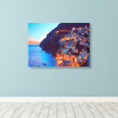 ldp POSITANO Amalfi Coast - zonsondergang door Hot Canvas Afdruk (Insitu (Houten vloer))
