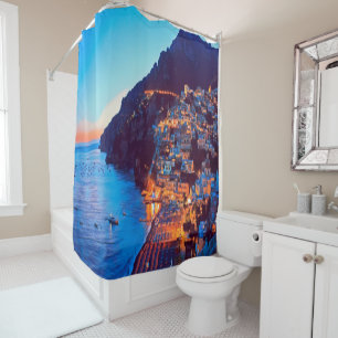 ldp POSITANO Amalfi Coast - zonsondergang door Hot Douchegordijn