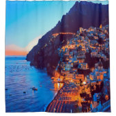 ldp POSITANO Amalfi Coast - zonsondergang door Hot Douchegordijn (Voorkant)