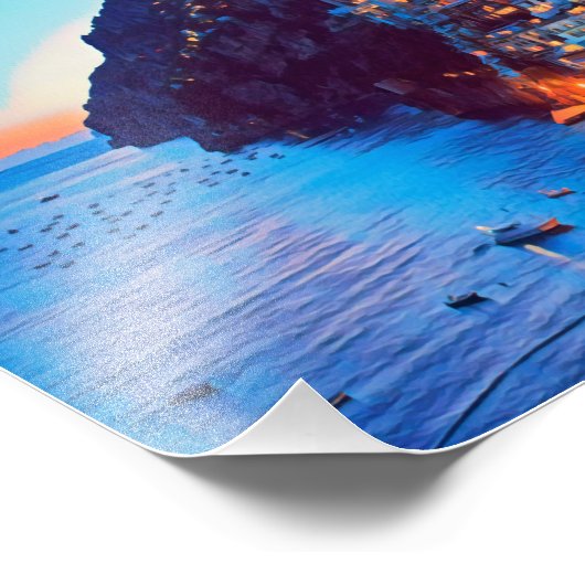 ldp POSITANO Amalfi Coast - zonsondergang door Hot Foto Afdruk (Hoek)