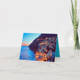 ldp POSITANO Amalfi Coast - zonsondergang door hot Kaart
