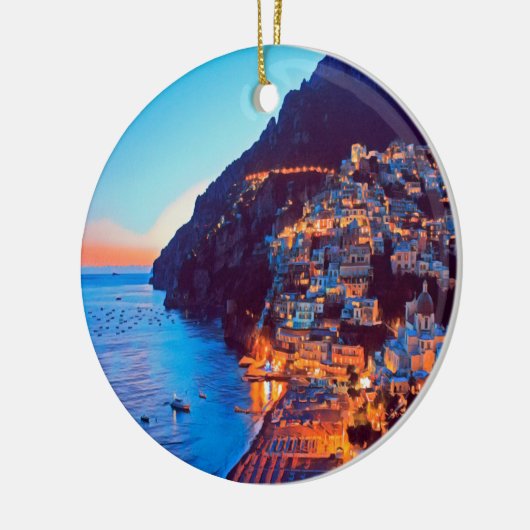 ldp POSITANO Amalfi Coast - zonsondergang door Hot Keramisch Ornament (Links)