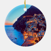 ldp POSITANO Amalfi Coast - zonsondergang door Hot Keramisch Ornament (Achterkant)