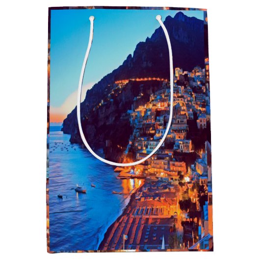 ldp POSITANO Amalfi Coast - zonsondergang door hot Medium Cadeauzakje (Voorkant)