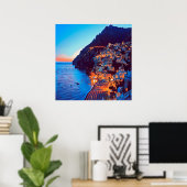 ldp POSITANO Amalfi Coast - zonsondergang door Hot Poster (Thuiskantoor)