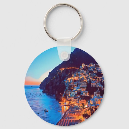 ldp POSITANO Amalfi Coast - zonsondergang door Hot Sleutelhanger (Voorkant)