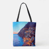 ldp POSITANO Amalfi Coast - zonsondergang door Hot Tote Bag (Achterkant)