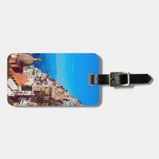 ldp POSITANO - kust van Amalfi - Panorama Bagagelabel (Voorkant horizontaal)