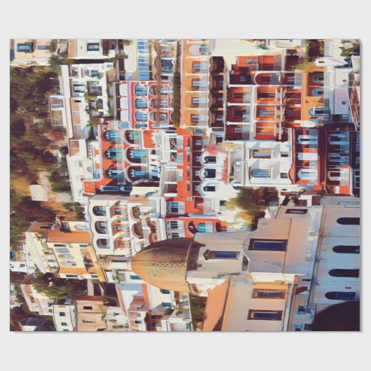 ldp POSITANO - stad - kerk Santa Maria Assunta - Cadeaupapier (Vlak)