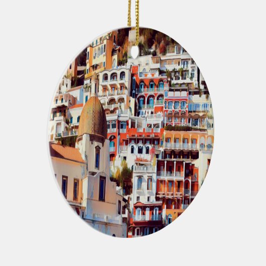 ldp POSITANO - stad - kerk Santa Maria Assunta - Keramisch Ornament (Rechts)