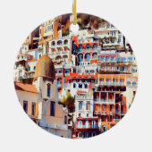 ldp POSITANO - stad - kerk Santa Maria Assunta - Keramisch Ornament (Achterkant)