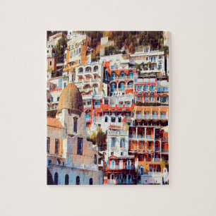 ldp POSITANO - stad - kerk Santa Maria Assunta - Legpuzzel