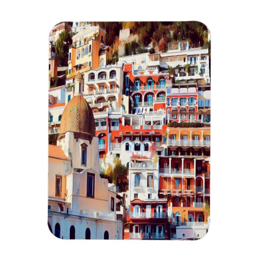 ldp POSITANO - stad - kerk Santa Maria Assunta - Magneet (Verticaal)