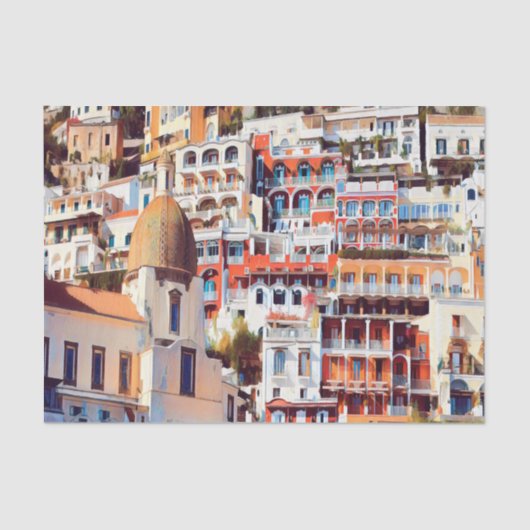 ldp POSITANO - stad - kerk Santa Maria Assunta - Tissuepapier (Voorkant)